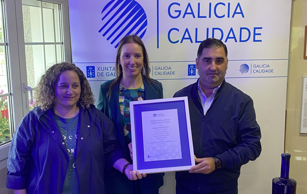Los productos de Bodegas Aguiuncho, de Vilalonga, certificados con el sello Galicia Calidade